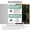 Signmission Exit Sign, Vinyl Decal, 7 in W, 10 in H, In Case Of Fire Exit Call 9-1-1 Bilingual OS-2PACK-EM-D-710-L-10339 - alternate 6